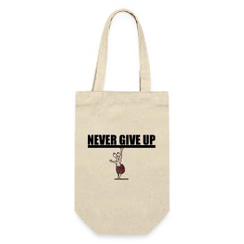 Never give up. Motivation - Gift Bag for Bottles - nature - Front
