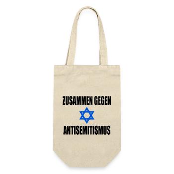zusammen gegen antisemitismus - Geschenkbeutel für Flaschen - Natur - Vorne
