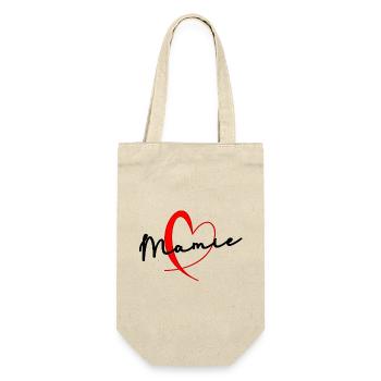 OMA. MUTTERTAG. ALLES GUTE ZUM GEBURTSTAG OMA. ICH LIEBE DICH - Geschenkbeutel für Flaschen - Natur - Vorne
