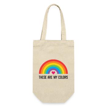 LGBTQ Pride Month - Das sind meine Farben - Geschenkbeutel für Flaschen - Natur - Vorne