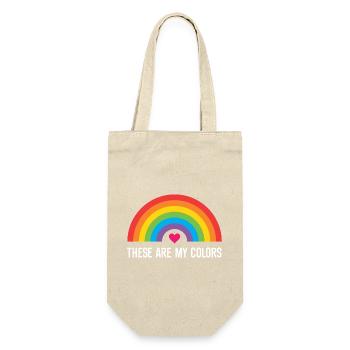 LGBTQ Pride Month - Das sind meine Farben - Geschenkbeutel für Flaschen - Natur - Vorne