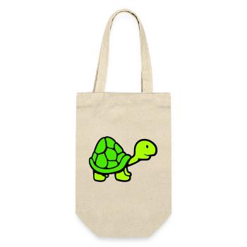Turtle long neck smiling happy funny - Gift Bag for Bottles - nature - Front