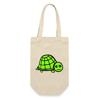 turtle cute smiling happy funny - Gift Bag for Bottles - nature - Front