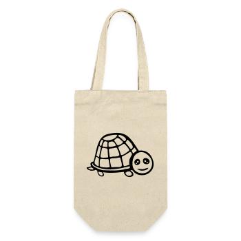 turtle cute smiling happy funny - Gift Bag for Bottles - nature - Front