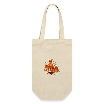 Geometric cats in diamond frame - Gift Bag for Bottles - nature - Front