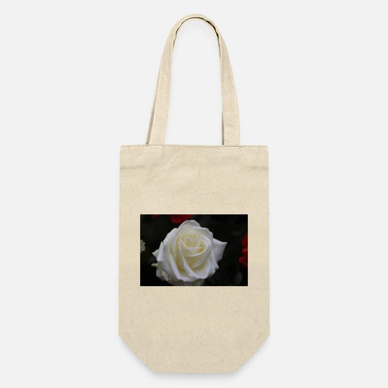 white rose - Gift Bag for Bottles - nature
