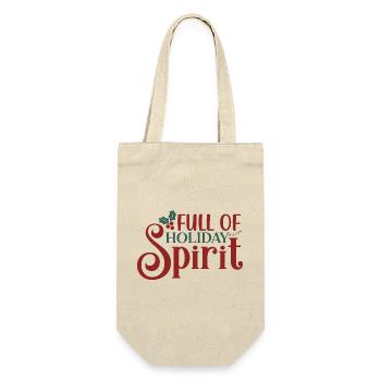 Full of Holiday Spirit Pattern - Gift Bag for Bottles - nature - Front