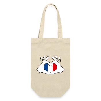 La france - j'aime la france -_ma_patrie - Sac à bouteille - nature - Devant