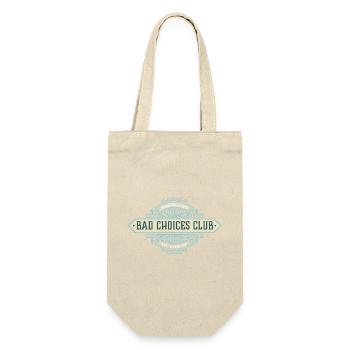 Bad Choices Club Emblem - Geschenkbeutel für Flaschen - Natur - Vorne