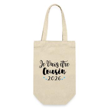 Je Vais Être Cousin 2026 Annonce Grossesse - Sac à bouteille - nature - Devant