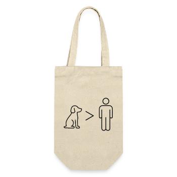 Dogs over men - Design von Vany schreibt - Geschenkbeutel für Flaschen - Natur - Vorne