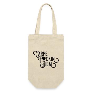 Carpe Fucking Diem - Funny Sarcastic Black - Sac à bouteille - nature - Devant