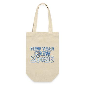 Neujahrscrew 2026 Celebration Tee - Geschenkbeutel für Flaschen - Natur - Vorne