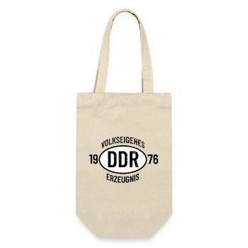 DDR Geburtstag Shirt, Hoodie, Tasse Jahrgang 1976 - Geschenkbeutel für Flaschen - Natur - Vorne