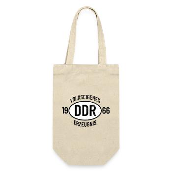 DDR Geburtstag Shirt, Hoodie, Tasse Jahrgang 1966 - Geschenkbeutel für Flaschen - Natur - Vorne