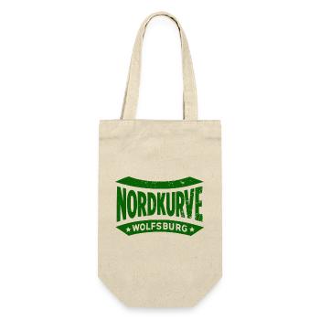Wolfsburg Nordkurve Stadion Fan Hoodie, tasche - Geschenkbeutel für Flaschen - Natur - Vorne