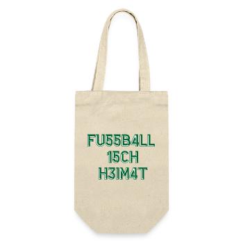 Fussball isch Heimat Fussball Fan - Geschenkbeutel für Flaschen - Natur - Vorne