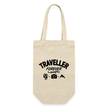 Traveller Forever - Reisender für immer - Geschenkbeutel für Flaschen - Natur - Vorne