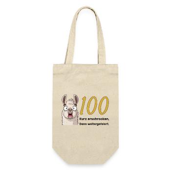 100th birthday – briefly frightened, then celebrated - Gift Bag for Bottles - nature - Front