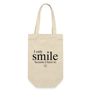 "I'm just smiling because I have to." - Gift Bag for Bottles - nature - Front