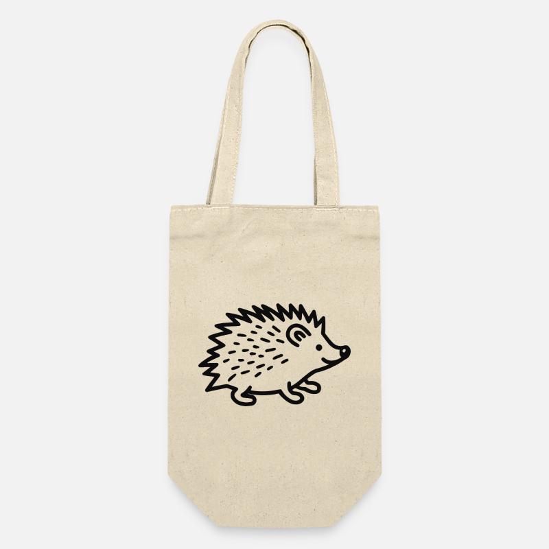 süßer Igel - Geschenkbeutel für Flaschen - Natur