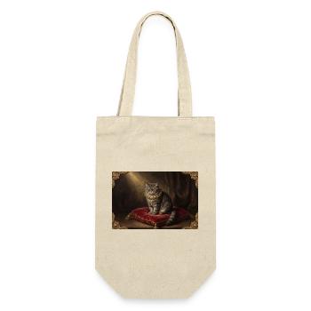 Royal Cat Pose in Baroque Frame - Gift Bag for Bottles - nature - Front