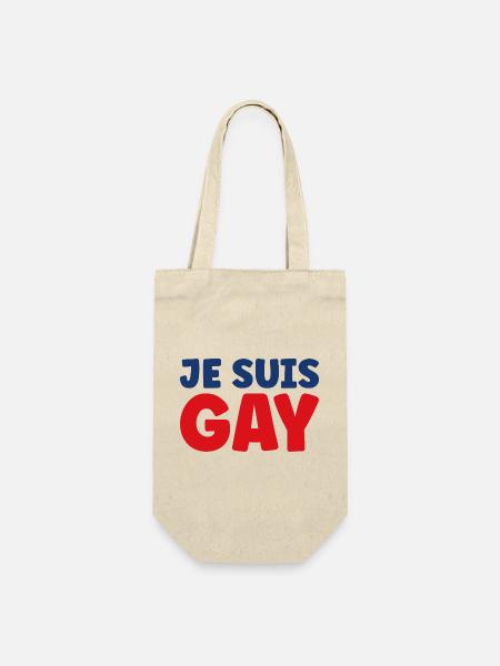 Ich bin schwul - Geschenkbeutel für Flaschen - Natur