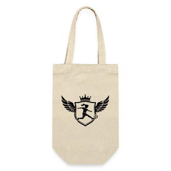 Fussballerin Wappen Fussball Girls - Geschenkbeutel für Flaschen - Natur - Vorne