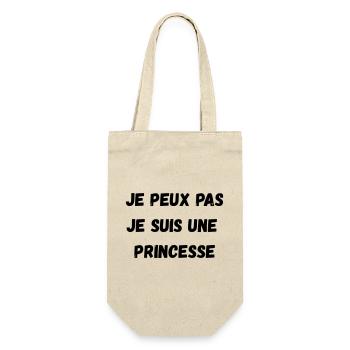 I can't, I'm a PRINCESS - Gift Bag for Bottles - nature - Front