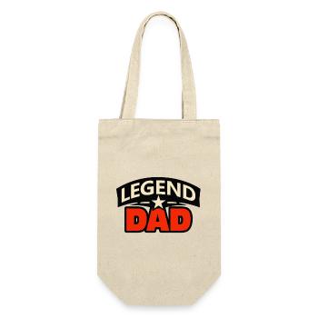 Legenden-Vater – Lustiges Vater-Design - Geschenkbeutel für Flaschen - Natur - Vorne