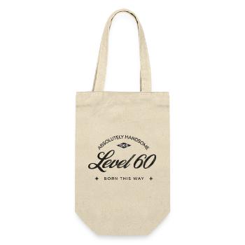 Vintage Born This Way – Absolutely Handsome 60 - Geschenkbeutel für Flaschen - Natur - Vorne