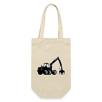 Harvester Silhouette - Gift Bag for Bottles - nature - Front