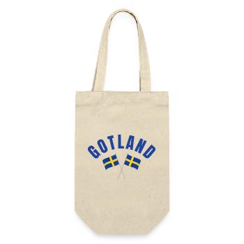 Gotland Swedish Flags  - Gift Bag for Bottles - nature - Front