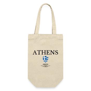 Souvenir Athens, elegant design Athens - Gift Bag for Bottles - nature - Front