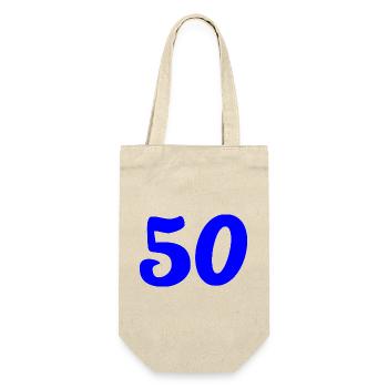50. 50 YEARS. 50th ANNIVERSARY. 50 YEARS ANNIVERSARY. - Gift Bag for Bottles - nature - Front