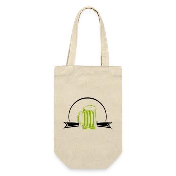 Green Neon Beer Mug Outline - Gift Bag for Bottles - nature - Front