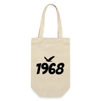 1968 Vintage Jahrgang Adler Grafik - Geschenkbeutel für Flaschen - Natur - Vorne