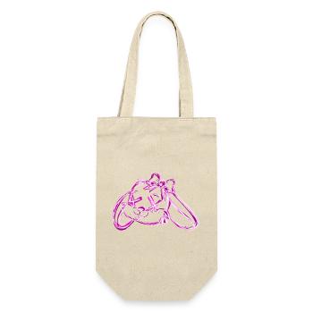 Dead Bunny Pink - Geschenkbeutel für Flaschen - Natur - Vorne