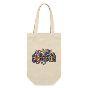 Psychedelic Tie-Dye Octopus Art - Gift Bag for Bottles - nature - Front