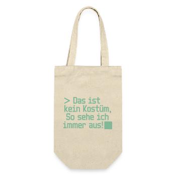 Karneval Das Ist Kein Kostüm Fasching Halloween - Geschenkbeutel für Flaschen - Natur - Vorne