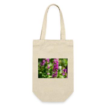 Blüte mit Schmetterling - Geschenkbeutel für Flaschen - Natur - Vorne