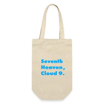 IN SEVENTH HEAVEN, ON CLOUD 9 - Gift Bag for Bottles - nature - Front