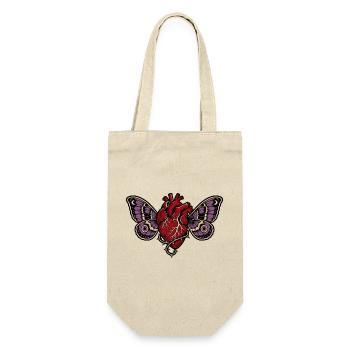 Anatomical Heart Gothic Moth Art - Gift Bag for Bottles - nature - Front
