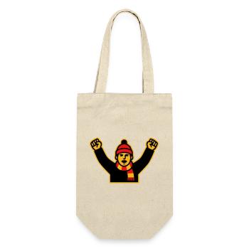 Cheering Soccer Fan Icon - Gift Bag for Bottles - nature - Front