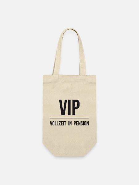 Vollzeit in Pension – Ruhestand mit Humor - Geschenkbeutel für Flaschen - Natur