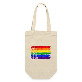 War Dann Wohl Doch Keine Phase LGBTQ - Geschenkbeutel für Flaschen - Natur - Vorne