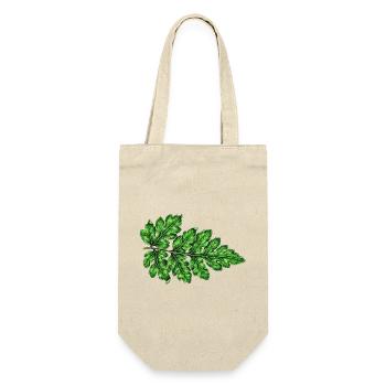 Grüne Blattstruktur Botanischer Druck - Geschenkbeutel für Flaschen - Natur - Vorne