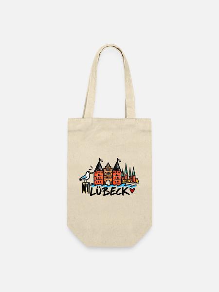Lübeck - Hansestadt Lübeck - Ostseeküste - Geschenkbeutel für Flaschen - Natur