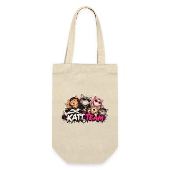 Katzenteam: Rock Cats - Geschenkbeutel für Flaschen - Natur - Vorne