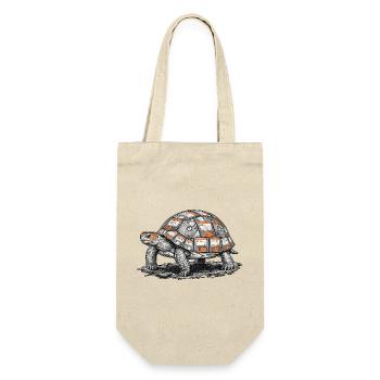 Disketten Schildkröte - Geschenkbeutel für Flaschen - Natur - Vorne